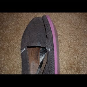 Gray corduroy TOMS